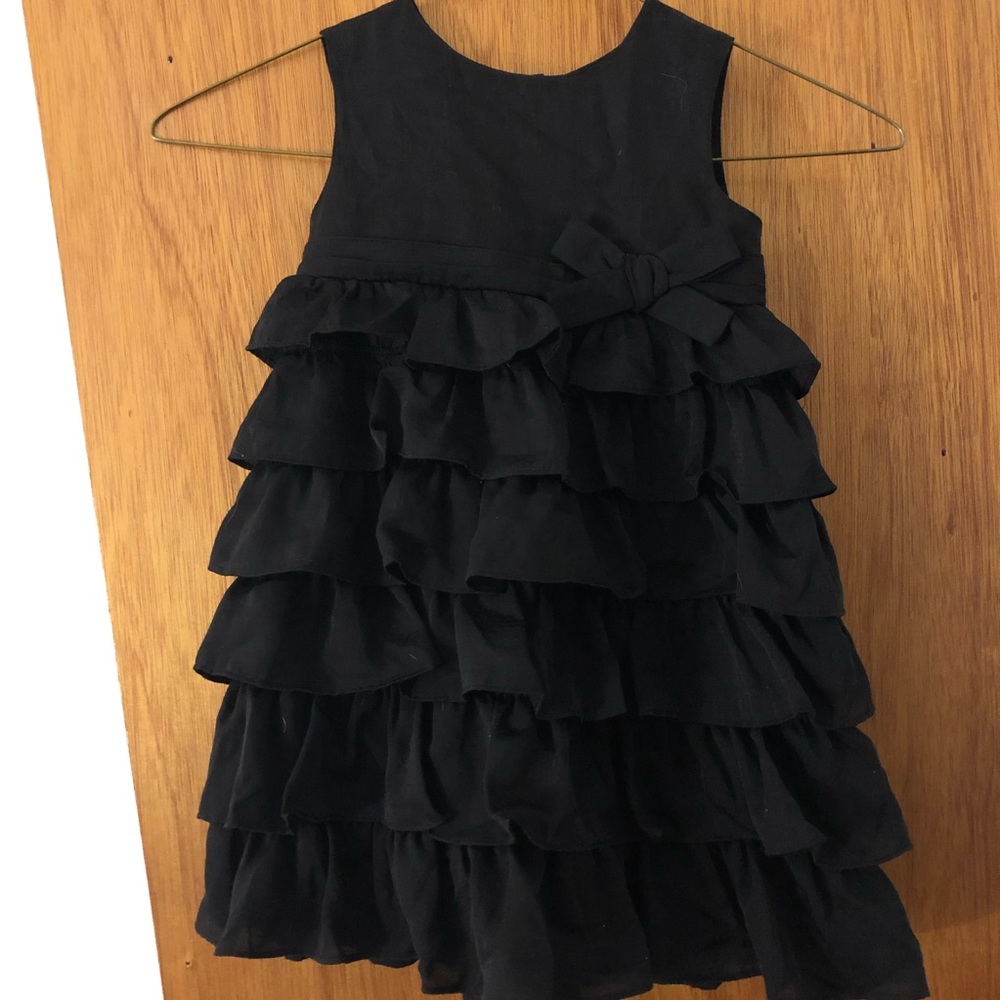 Old Navy Black Ruffle Dress Girls Size 4T